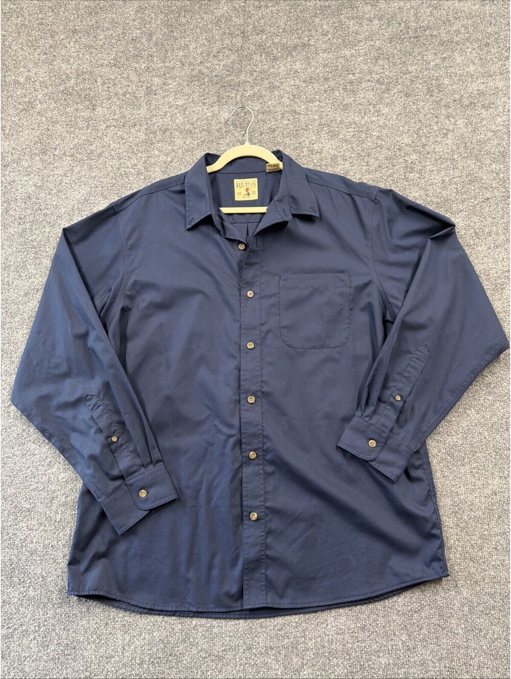 Redhead Men’s Xl Navy Blue Button Up Dress Shirt